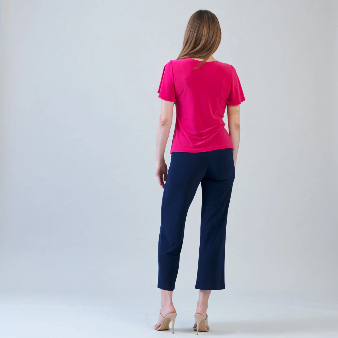 Flounce Sleeve Overlay Blouse