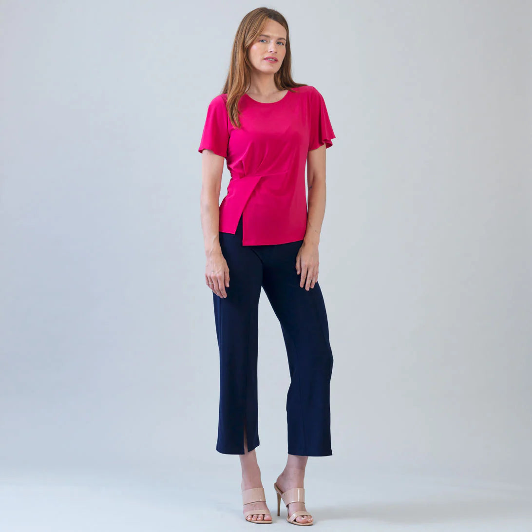 Flounce Sleeve Overlay Blouse