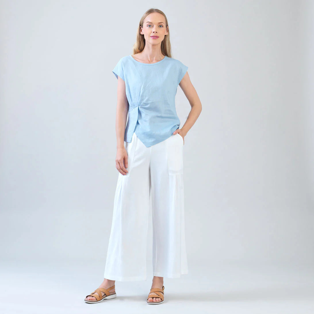 Cap Sleeve Overlay Blouse