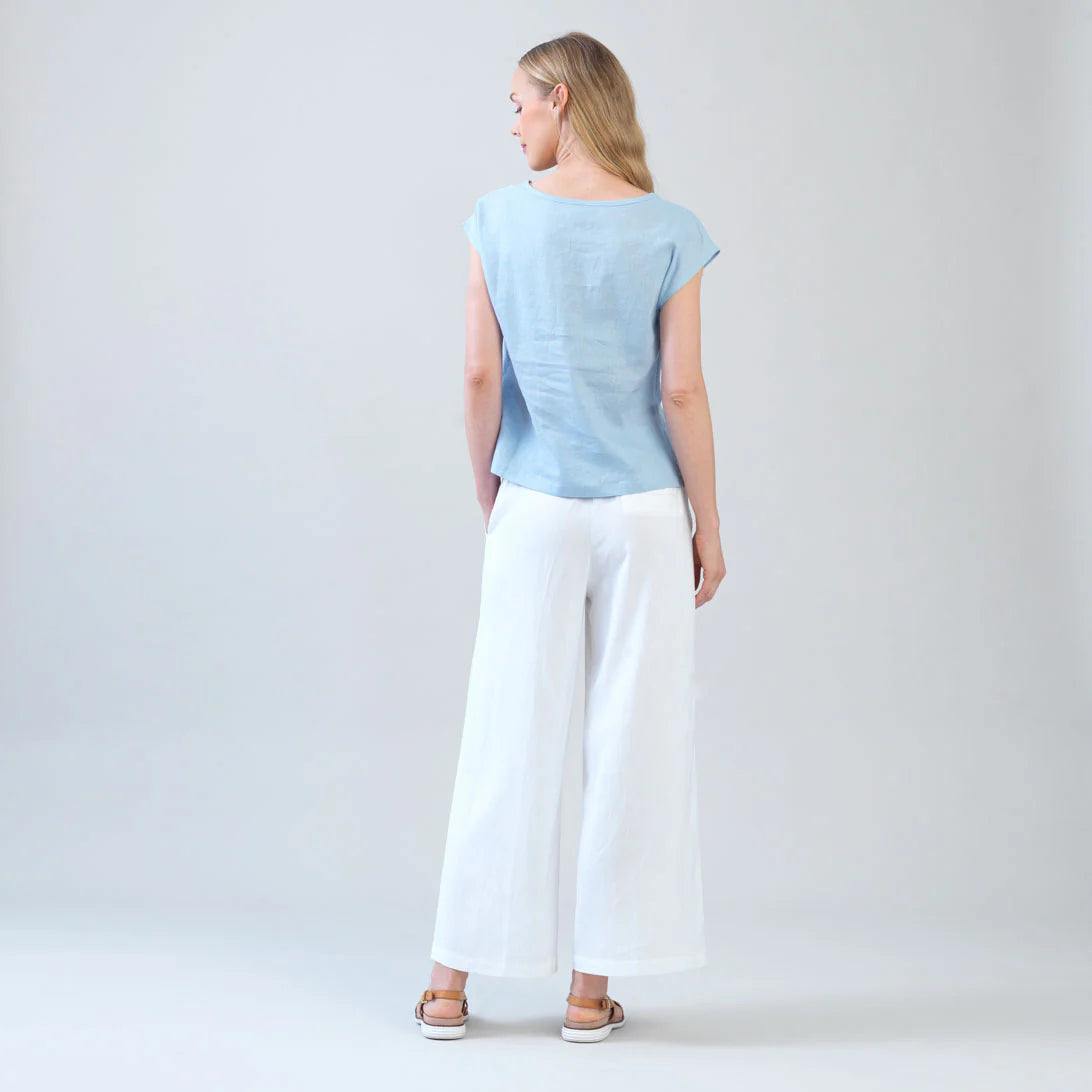 Cap Sleeve Overlay Blouse