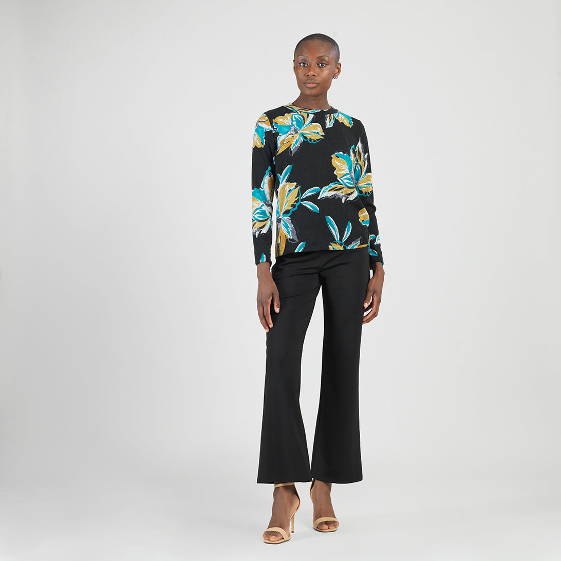 Floral Print Sweater