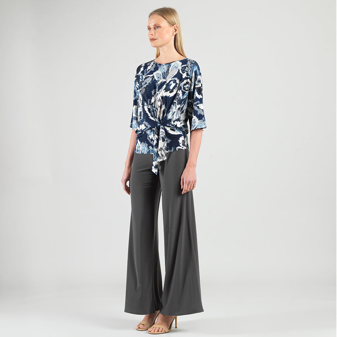 Abstract Floral Side Tie Top