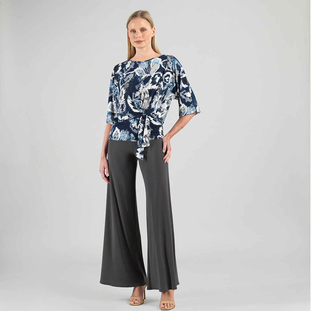 Abstract Floral Side Tie Top