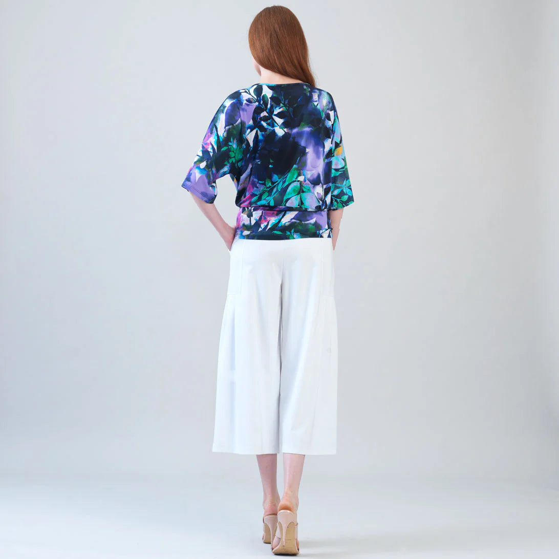 Side Tie Floral Blouse