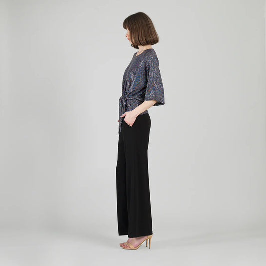 Shimmer Side Tie Blouse