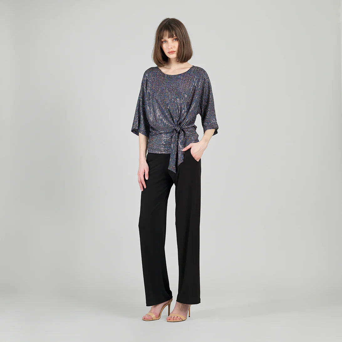 Shimmer Side Tie Blouse