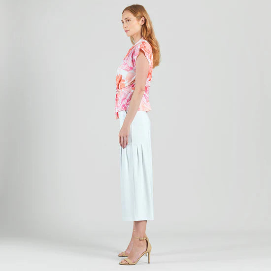 Drape Neck Loop Blouse