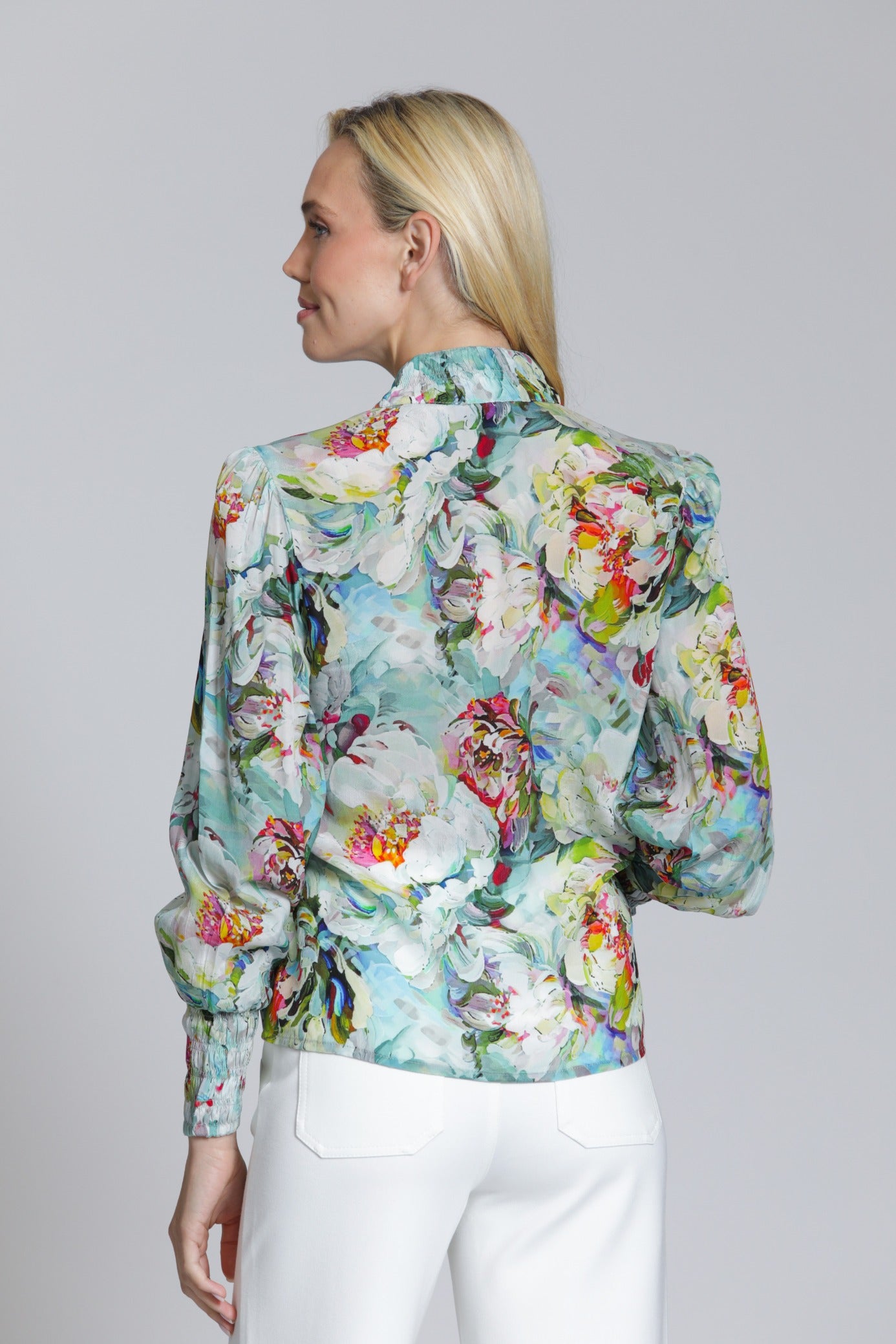 Floral High Neck Blouse