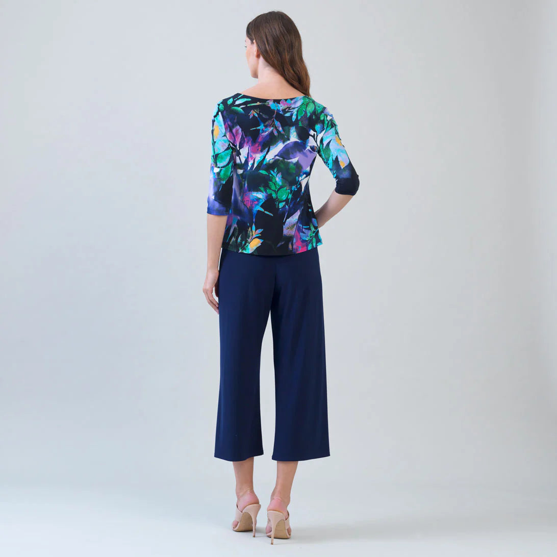 Floral Scoop Neck Blouse