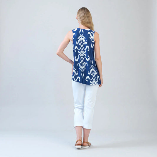 Tile Motif Tank Blouse