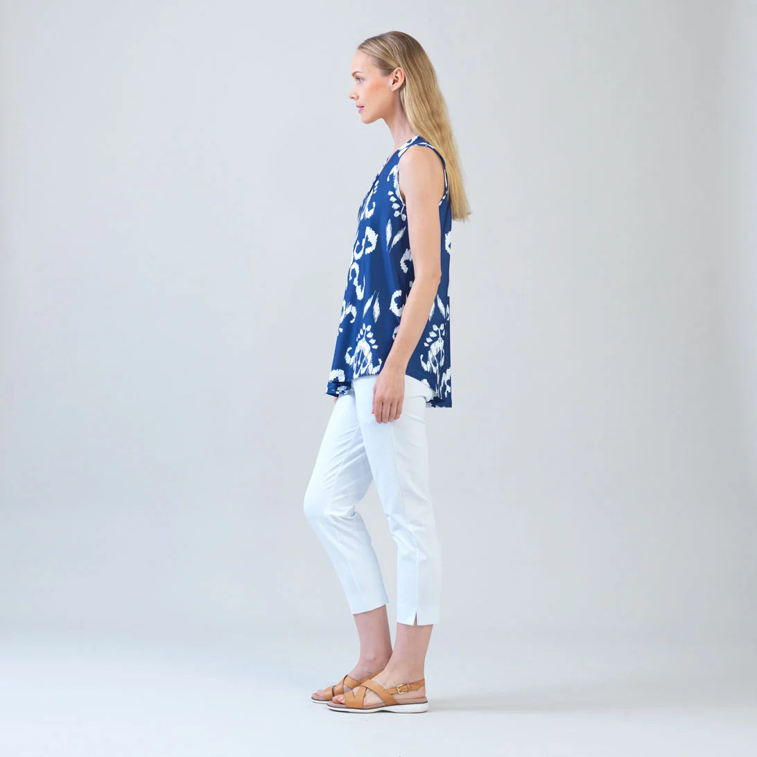 Tile Motif Tank Blouse