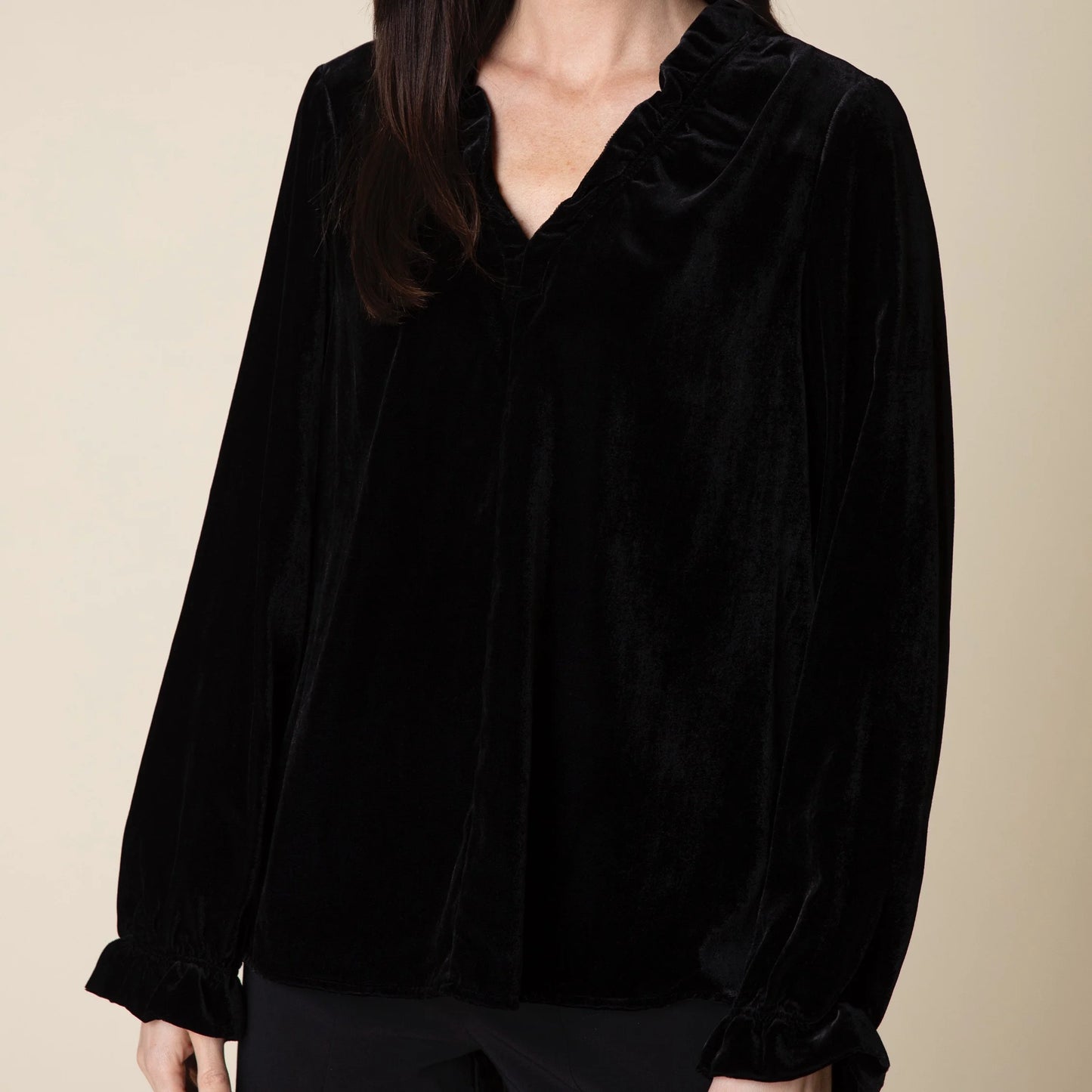 Velvet Flounce Blouse