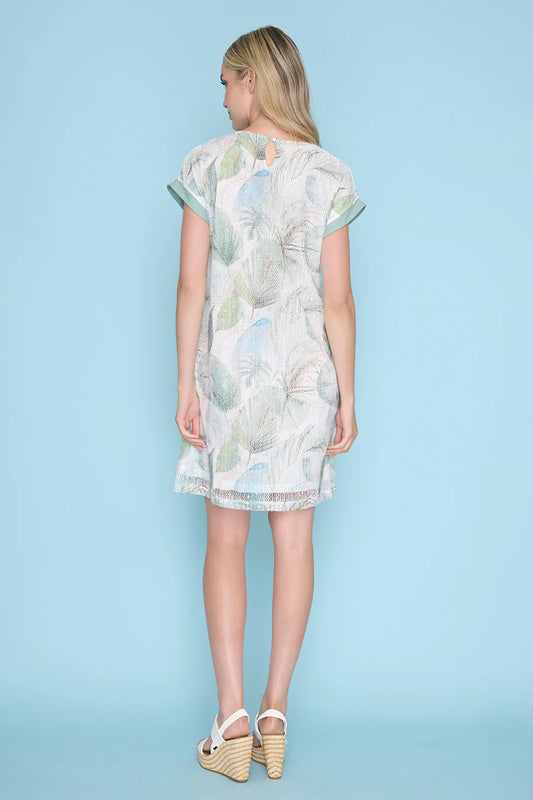 Printed Lace Mesh Dress