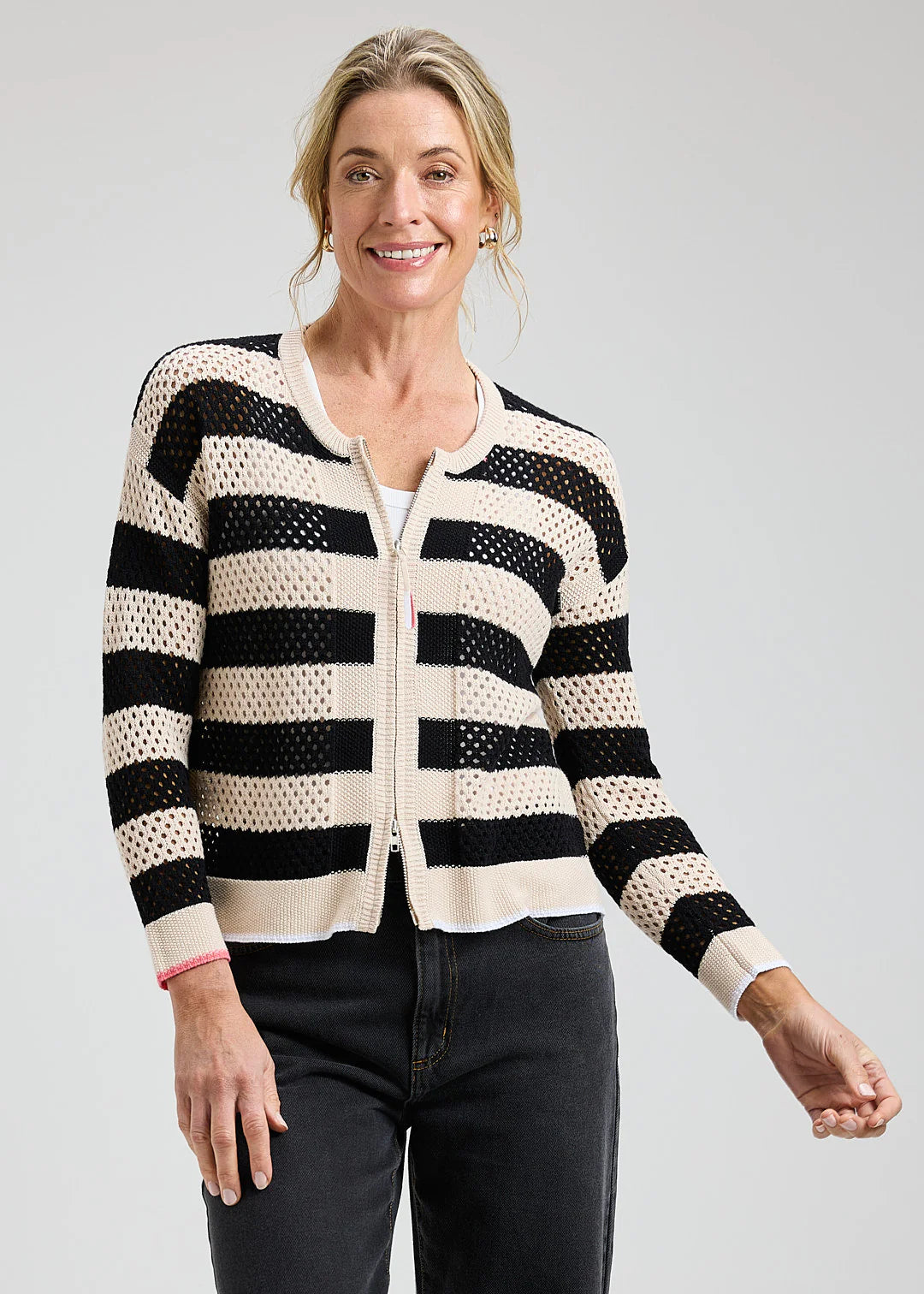 Mesh Knit Cardigan