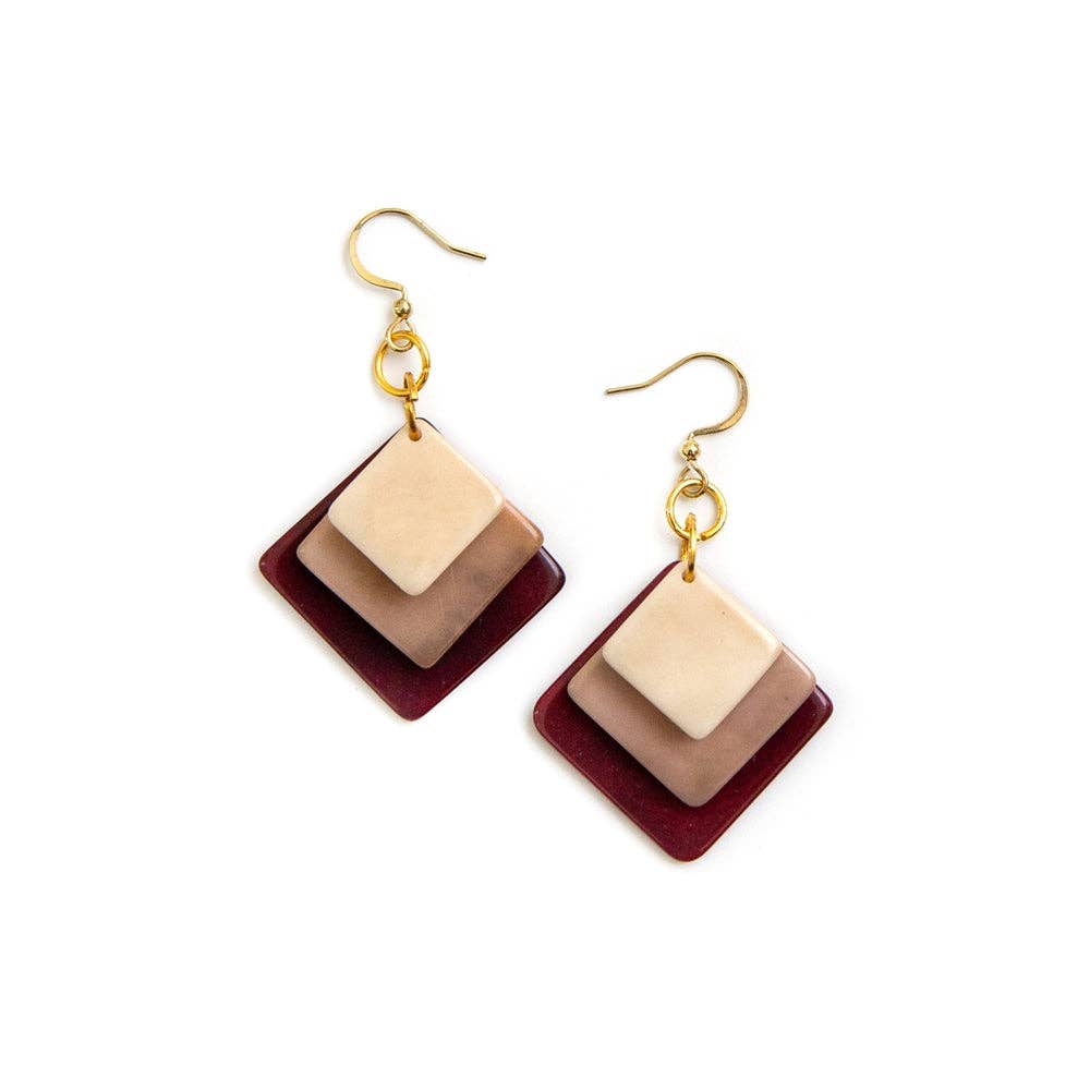 Organic Tagua Jewelry - Minerva Earrings