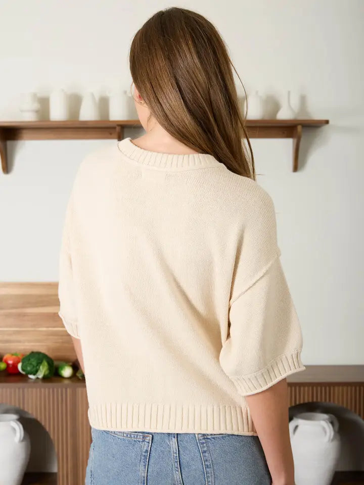 S/S Button Cardi