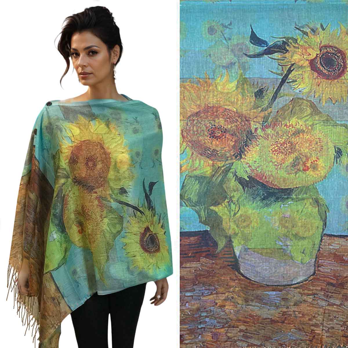 Cotton Masterpiece Button Shawls