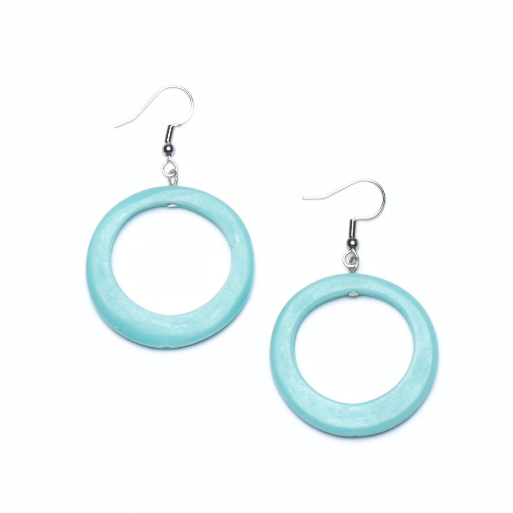 Resin Round Hoop Earrings