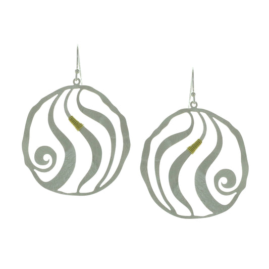 Takobia - Round w/ Swirl Earrings