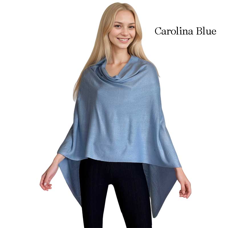 One Size Cashmere Feel Poncho in Colors - Style 4 Ways