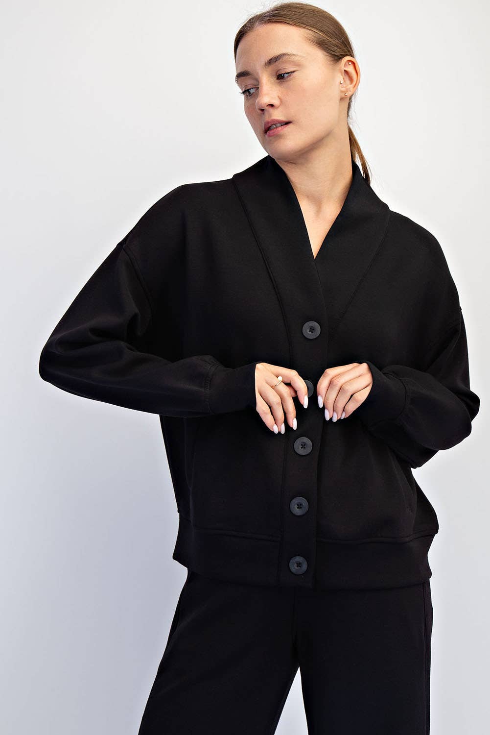 Luxe Scuba Cardigan