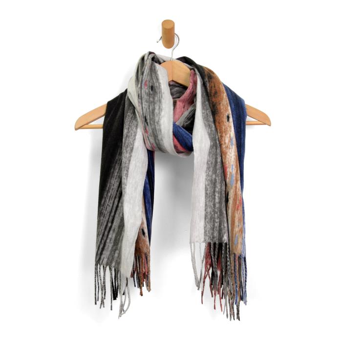 Abstract Stripe Shawl