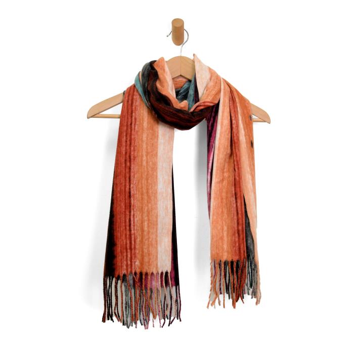 Abstract Stripe Shawl