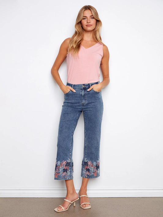 Eyelet Embroidery Jean