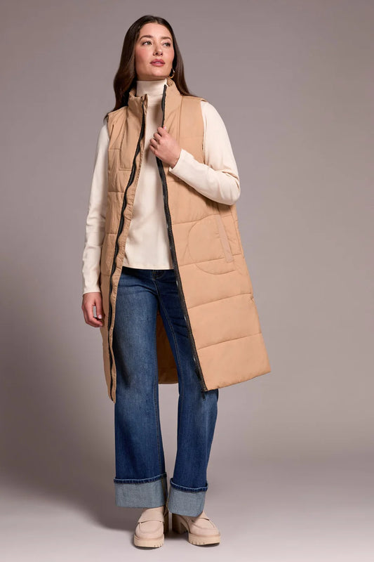 Quilted Long Vest