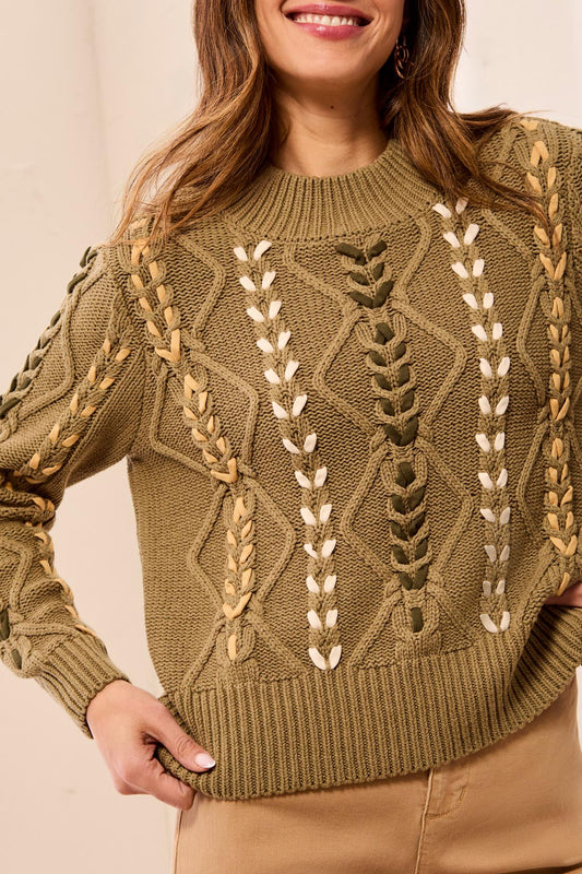 Cables Detail Sweater