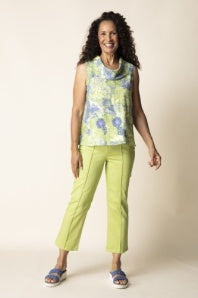 Floral Drape Collar Top