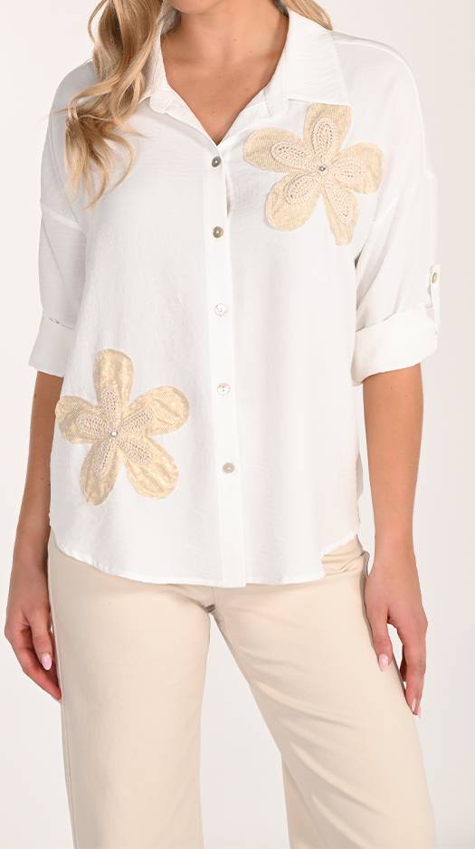 Floral Applique Shirt