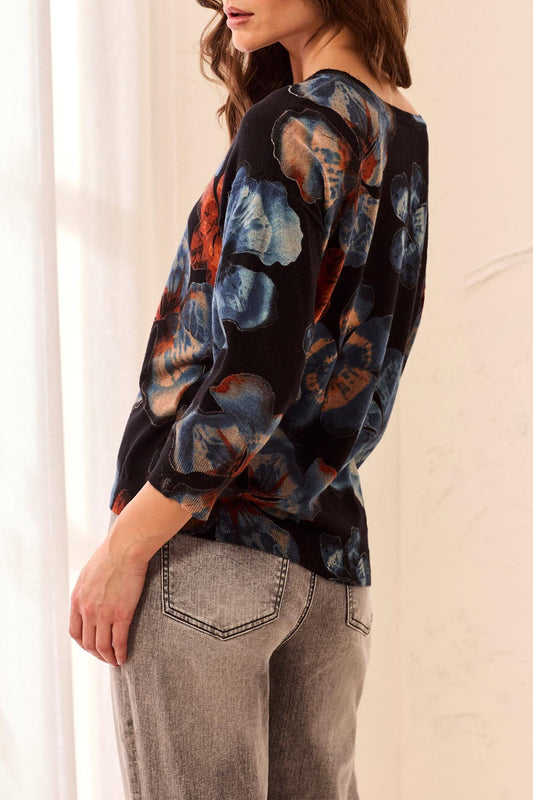 Floral Crew Neck Sweater
