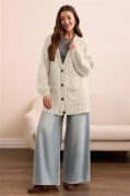 Oversize Puff Sleeve Cardigan