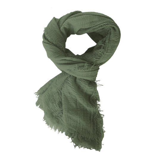 Viscose cotton bohemian eyelash fringe solid forest green lightweight oblong scarf BY RUBYZAAR