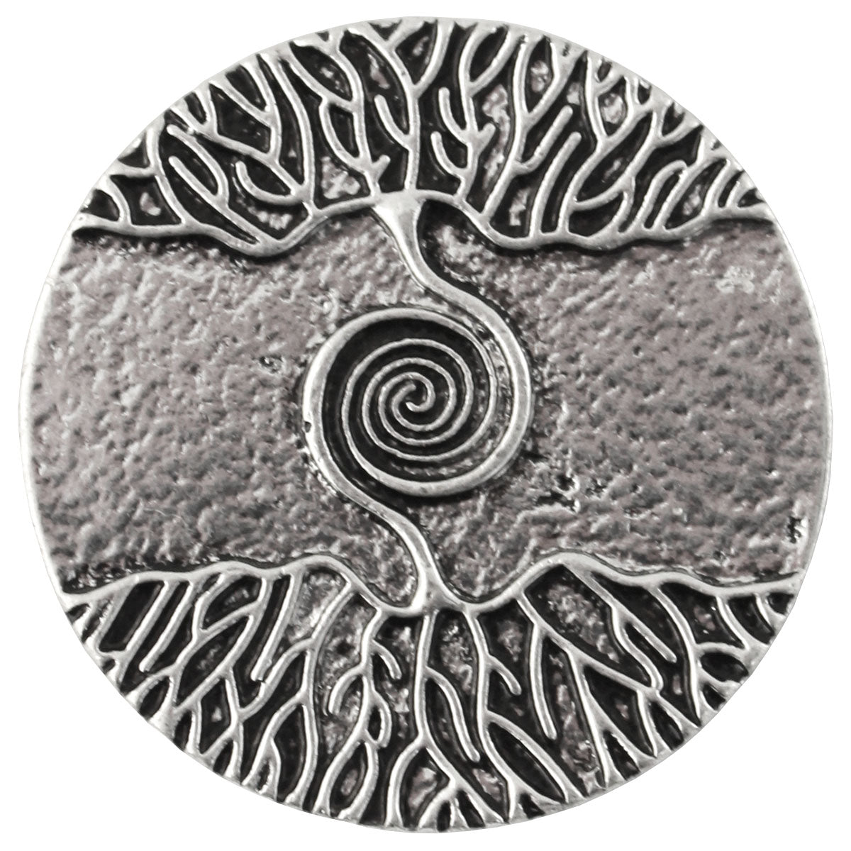 As above, so below tree of life swirl in center. Magnetic Brooch for Scarves Artistic Sculptural shapes add a personality to absolutely anything you wish to put your stamp on! The Super Strong Magnet is enough for a jacket lapel! Use to hold a sarong or cardigan together.  Great to adorn a hat or to hold a scarf in place with Fabric Safe Magnet.