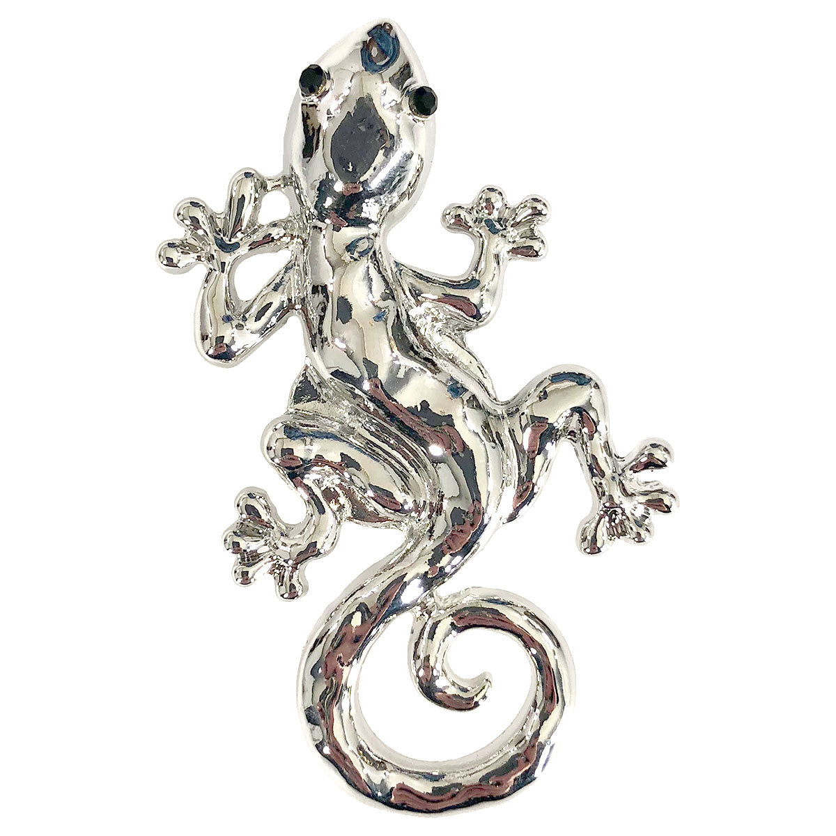 Silver gecko Magnetic Brooch for Scarves Artistic Sculptural shapes add a personality to absolutely anything you wish to put your stamp on! The Super Strong Magnet is enough for a jacket lapel! Use to hold a sarong or cardigan together.  Great to adorn a hat or to hold a scarf in place with Fabric Safe Magnet.