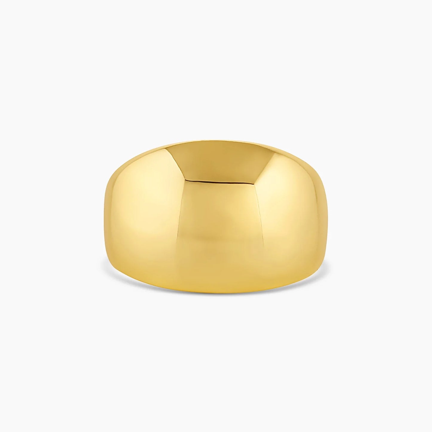 This ring is crafted with 18k gold plated brass and polished for a statement look. Crafted by California designer Gorjana, the Lou Helium Ring transitions flawlessly from day to night. Its durable gold plating ensures a long-lasting and luxurious look.