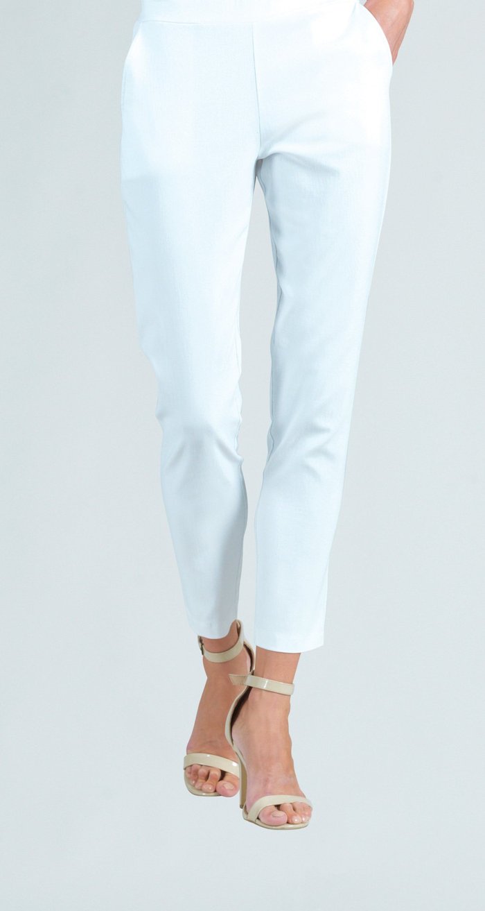 Clara Sunwoo skinny pull on techno ankle pant with pockets White