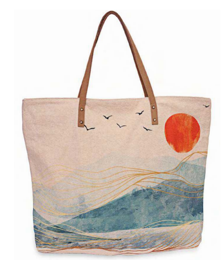Print Canvas Large Tote