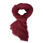 Viscose cotton bohemian eyelash fringe solid crimson red lightweight oblong scarf BY RUBYZAAR